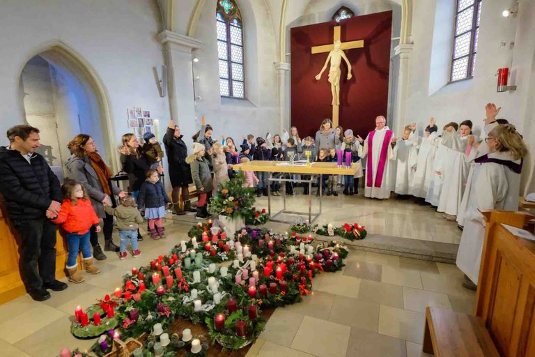 Fotos von der Adventkranzsegnung